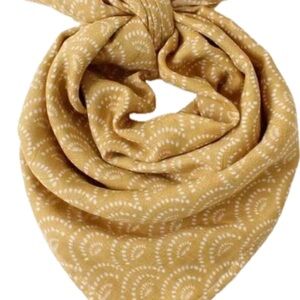3 New  Muslin bamboo cotton baby bandana bib gold crème arches 3/$16